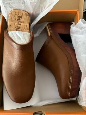 Kork-Ease Women’s Brown Leather Clog Mules